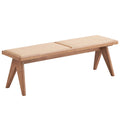 Acme Furniture Velentina 16 Wood & Rattan Seat Bench in Natural