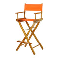 Casual Home 30 Directors Chair Honey Oak Frame-with Tangerine Canvas, Bar Height