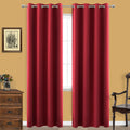 KOUFALL Red Blackout Curtain Drapes for Living Room,96 Inches Long Thermal Insulated Holiday Christmas Curtains for Dining Room 