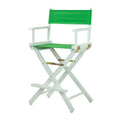 Casual Home Directors Chair ,White Frame/Green Canvas,24 - Counter Height
