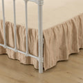 Bed Skirt Queen Size, Ruffled Bed Skirt with Split Corners, Queen Bed Skirt 14 Inch Drop, Striped Boho Queen Size Bed Skirt for 