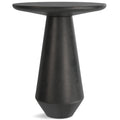 SIMPLIHOME Gloria Cast Aluminum Side Table in Graphite, 15.75-inch Round, Powder-Coated Metal Accent Table for Living Room, Bedr