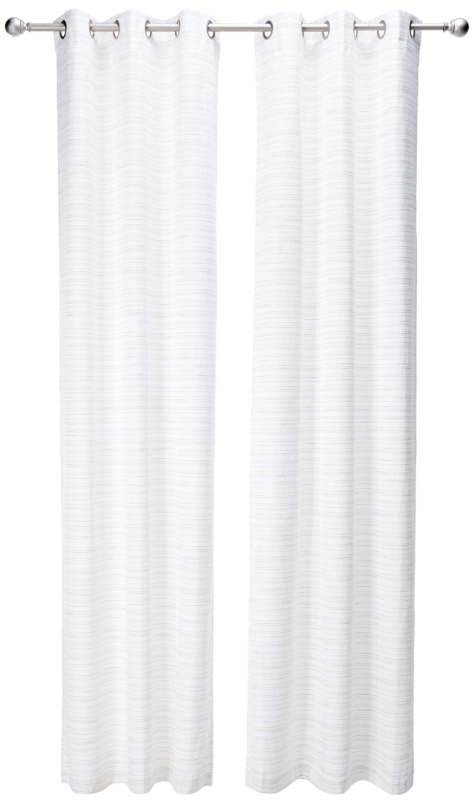 Comfort Spaces Grasscloth Room Darkening Window Curtain Pair / 2 Pieces Panels Grommet Top Energy Efficient Saving Drapes for Li