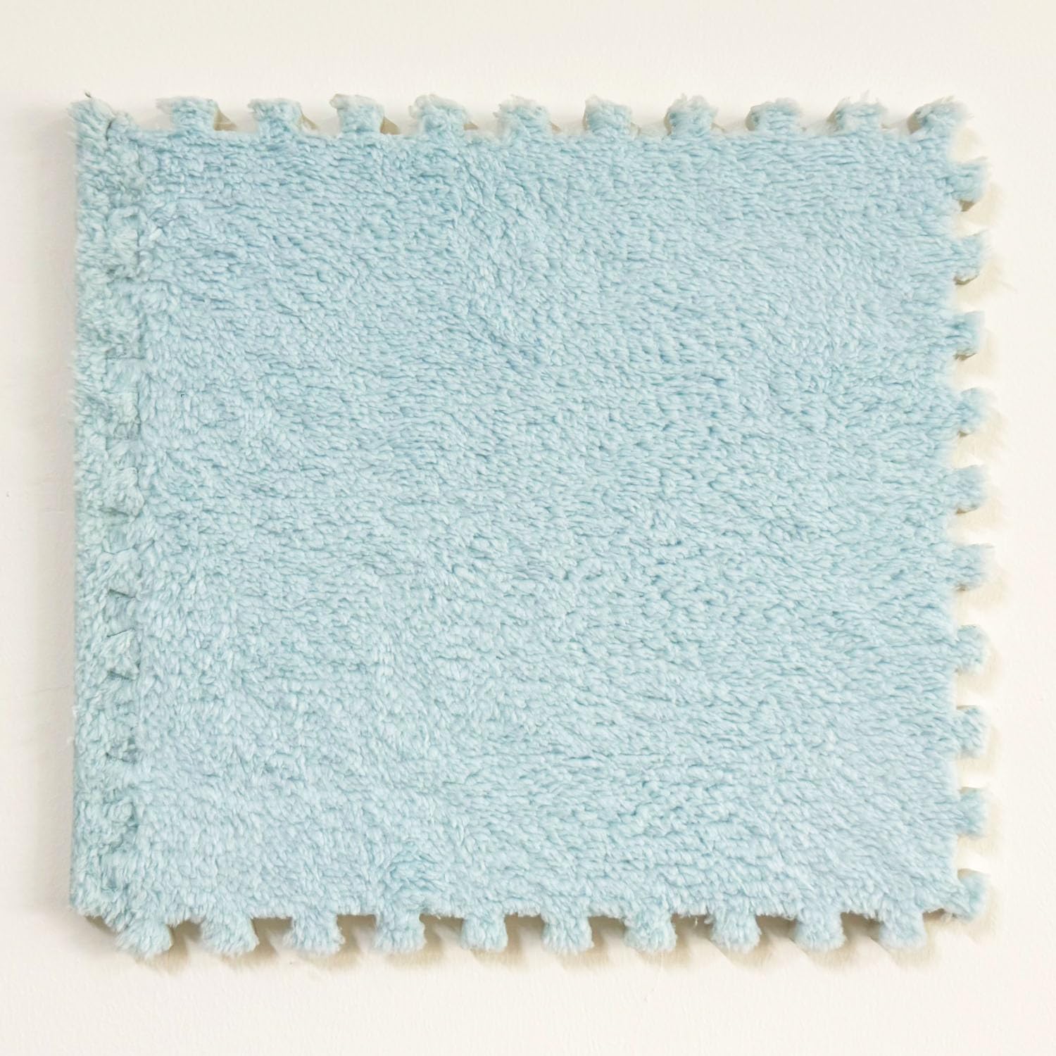 12 Pcs Shaggy Interlocking Foam Carpet Tiles - 12 x 12, 12 Sq,Ft Kids Carpet Squares Protective Floor Mats Crawling Exercise Are