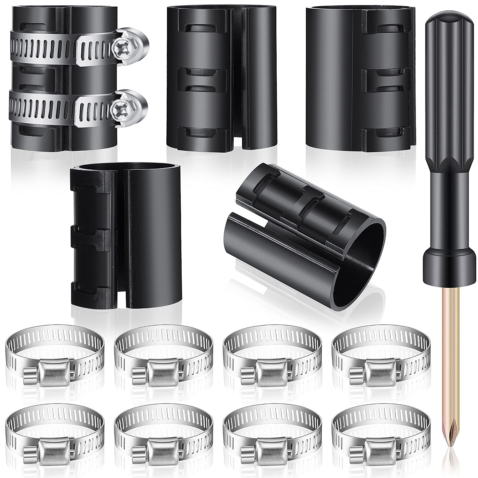 Ferraycle Fixing a Sinking Office Chair Cylinder Alternatives 10 Pieces Stainless Steel Hose Clamps 5 Pieces Gas Lift with Dual-