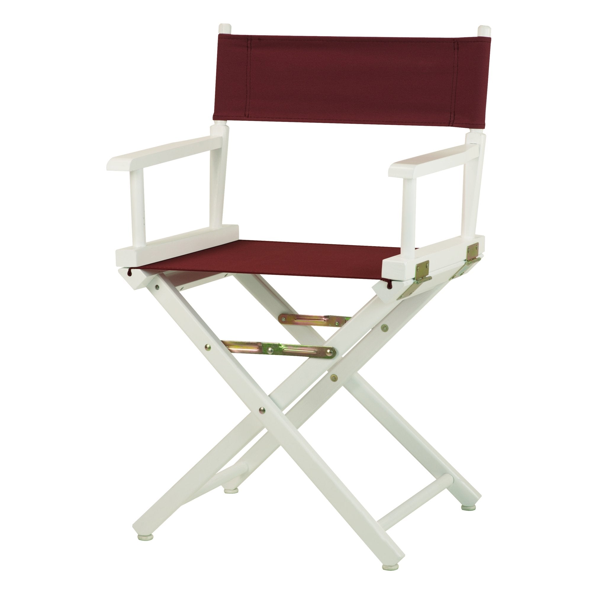 Casual Home 18 Directors Chair White Frame with Burgundy Canvas