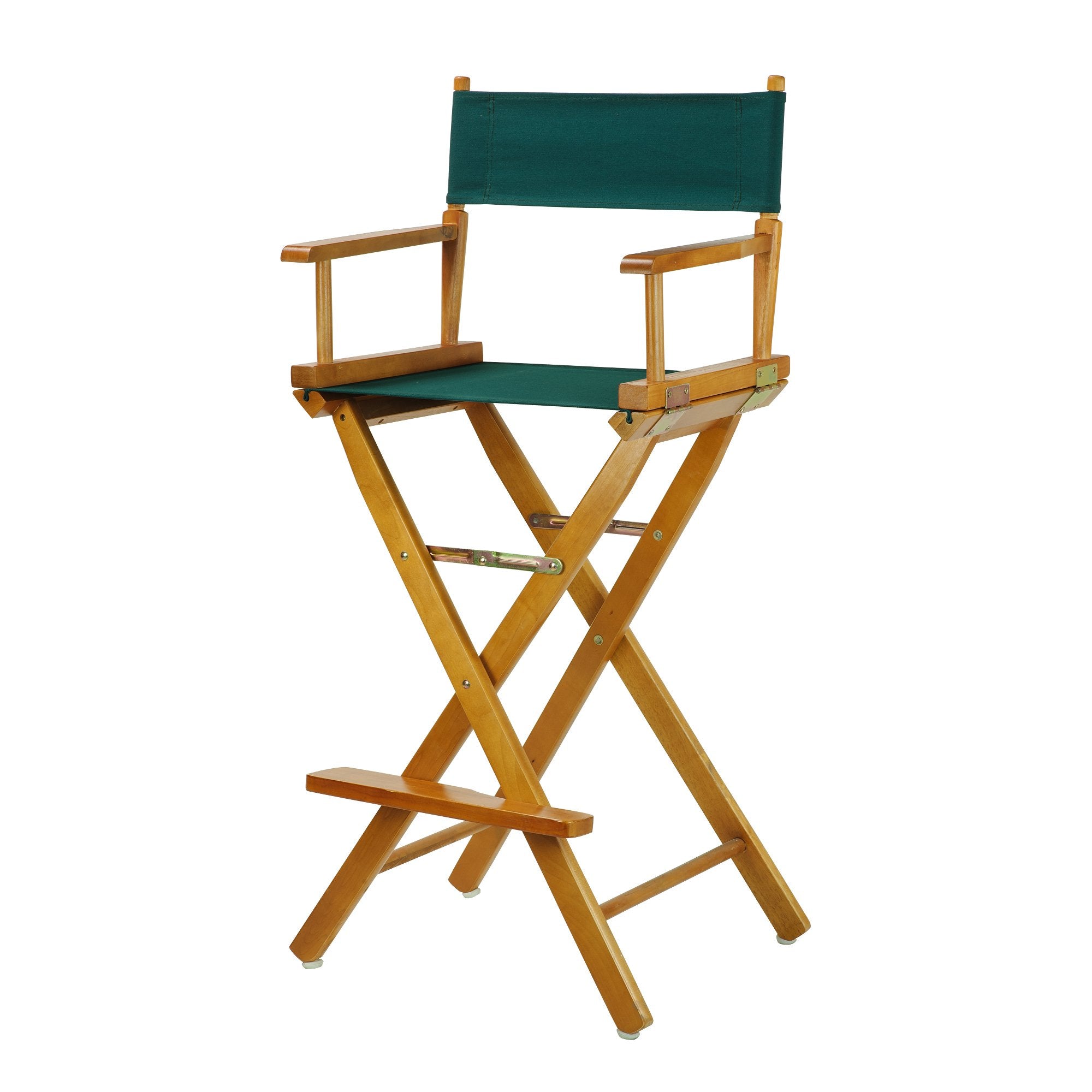 Casual Home 30 Directors Chair Honey Oak Frame-with Hunter Green Canvas, Bar Height