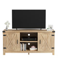 JUMMICO TV Stand, 65 Inch TV Farmhouse Entertainment Center with Double Barn Doors and Storage Cabinets, Console TV Table Media 