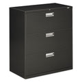 600 Series 36amp;quot; W Three-Drawer Lateral File Finish: Charcoal