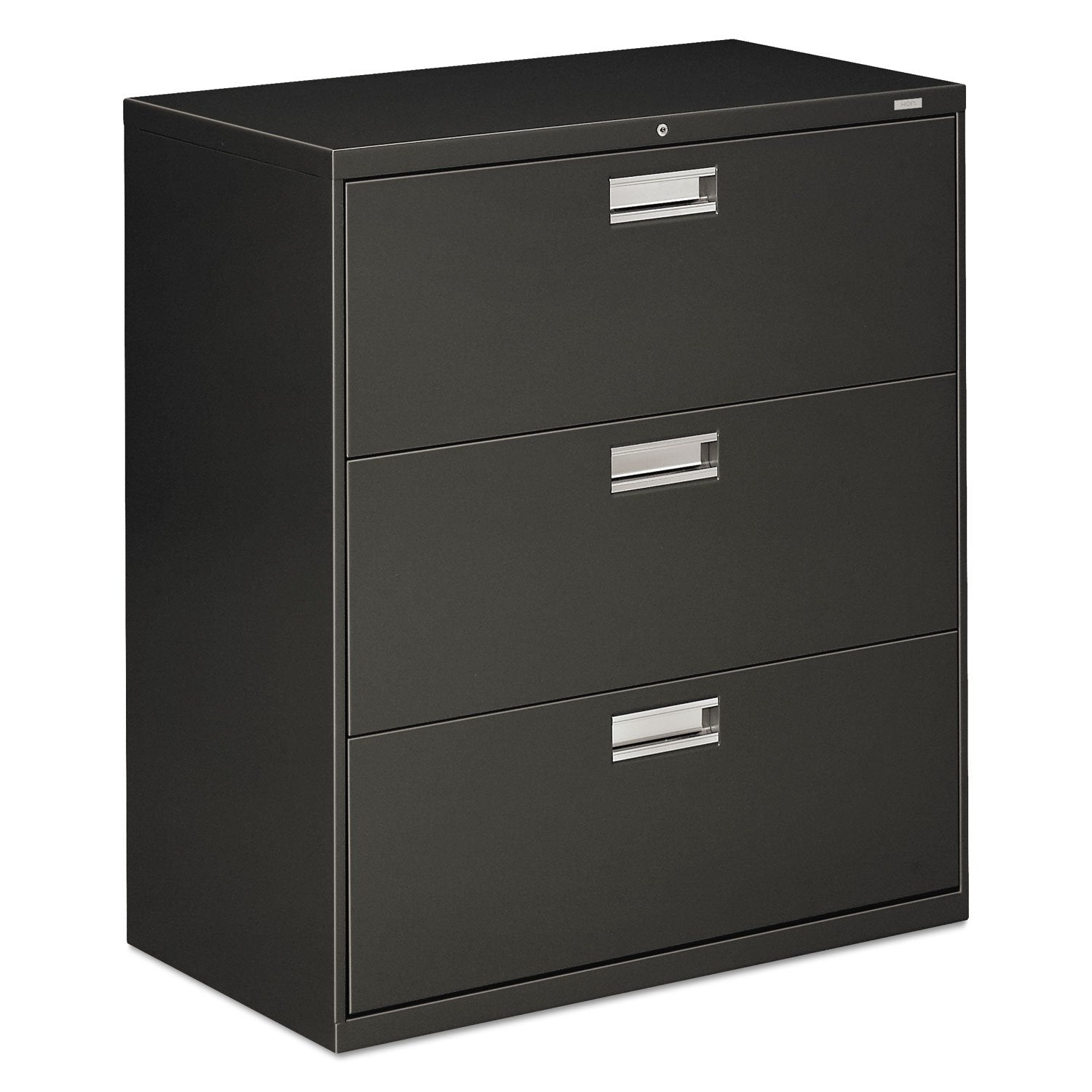 600 Series 36amp;quot; W Three-Drawer Lateral File Finish: Charcoal