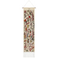 Tegeme Vintage Tapestry 52 x 13 Inch, Long Vertical Wall Hanging Reference Illustrative Botanical Tassel Tapestry for Bedroom Li