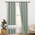 RYB HOME Blackout Curtains with Felt Fabtic Liner for Sound Absorbing, 3 Layers Soundproof Thermal Insulated Summer Drapes for B
