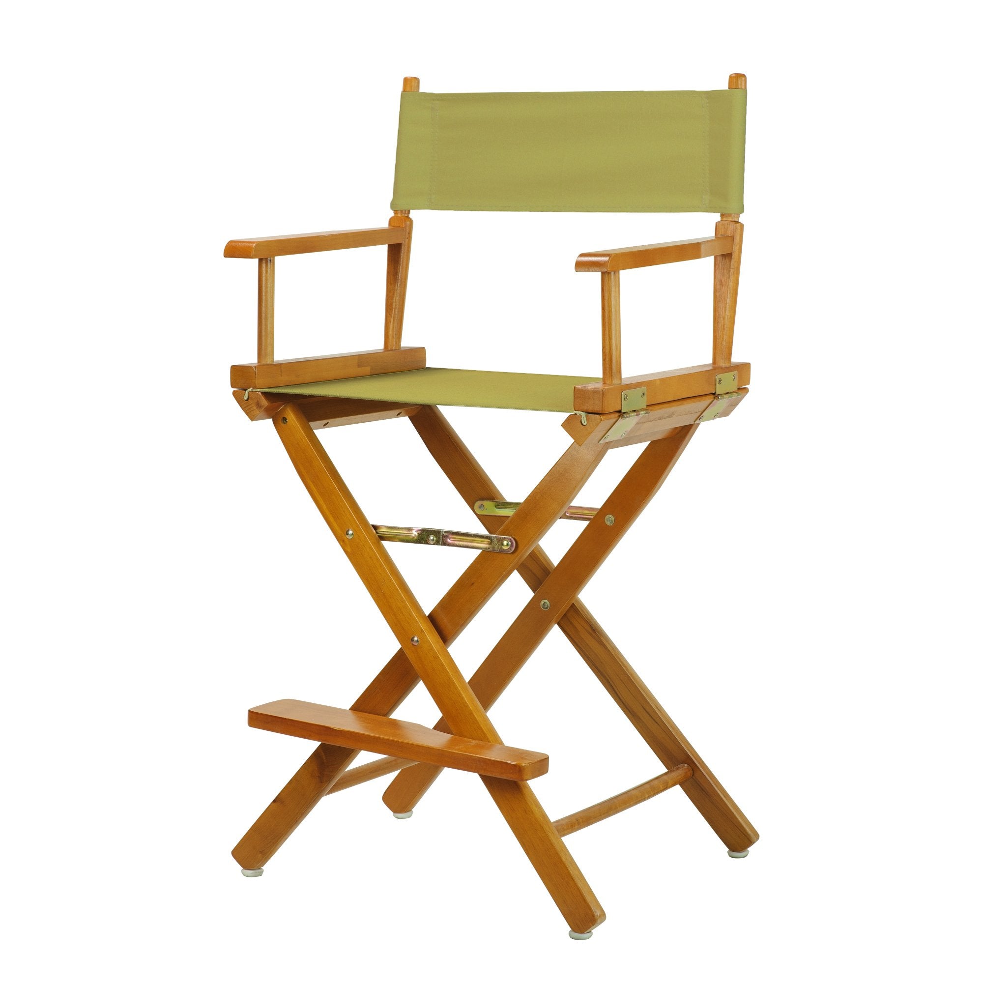 Casual Home 24 Directors Chair Honey Oak Frame-with Olive Canvas, Counter Height