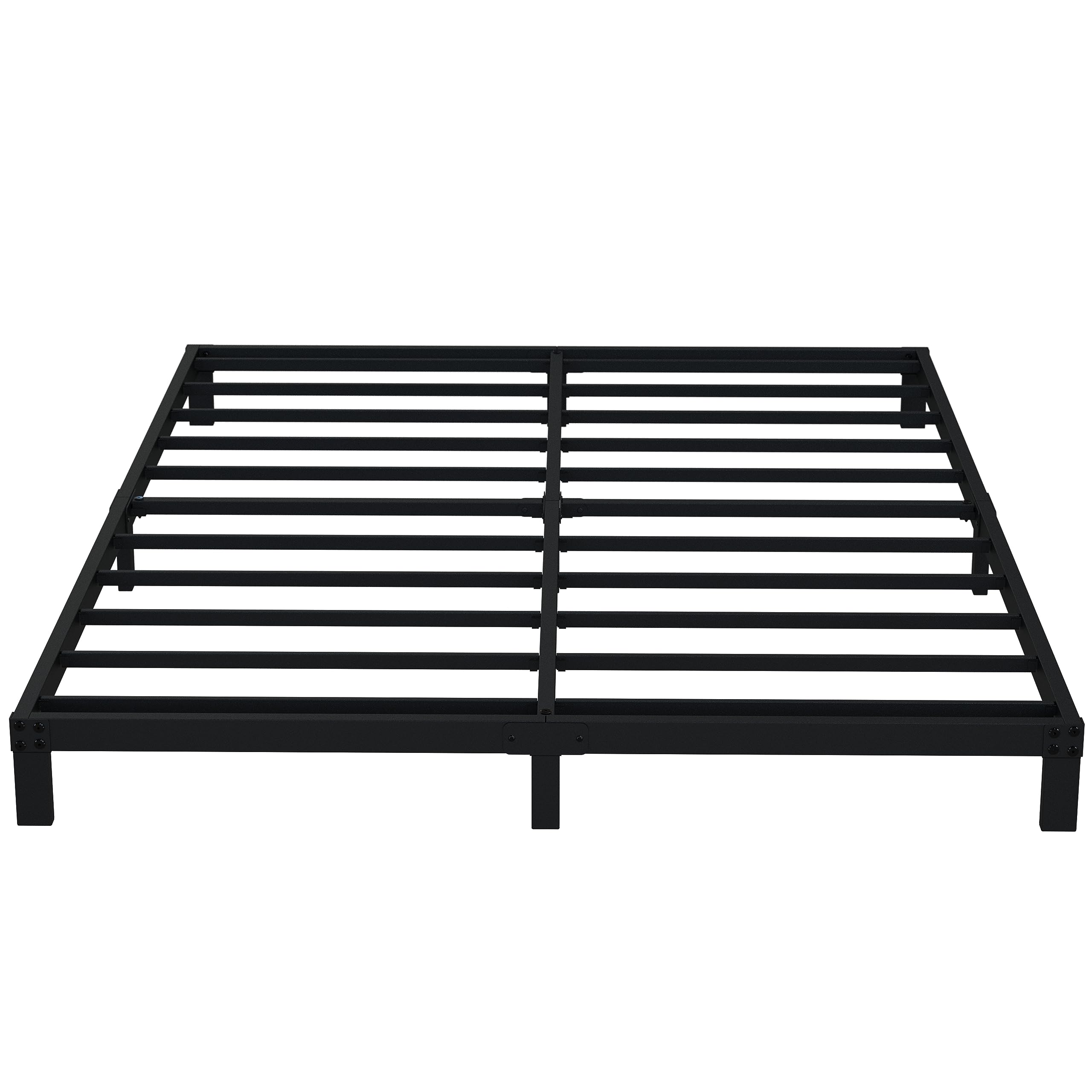 EMODA 6 Inch California King Bed Frames Heavy Duty Metal Cal King Platform with Steel Slats Support, No Box Spring Needed, Noise