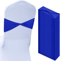 Kinlop 50 Pcs Spandex Chair Sashes Bows Chair Bands Slider Sashes for Chair Covers Elastic Chair Bands Ties Without Buckle Chair