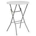 Flash Furniture Kathryn 31.5 Round All-Occasion Folding Bar Height Table for Parties and Commercial Events, Plastic Bar Height F
