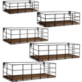 Fixwal Hanging Floating Shelves, 5 Sets of Wall Mounted Shelves for Wall Storage, Wall Shelf for Bathroom, Living Room, Bedroom,