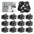 3-H Stainless Steel Broom Holder Wall Mount 12-Pack- Heavy Duty Mop Organizer, Wall Mounted Broom Storage with Secure Mounting f