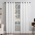 Sun Zero Columbia 2-Pack Thermal Energy Saving 100% Blackout Grommet Curtain Panel Pair, 50 x 95, White