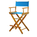 Casual Home 220-05/021-27 Director Chair 24 - Counter Height Honey OakFrame/Turquoise Canvas