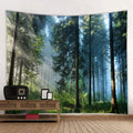 Forest Tapestry Home Decor Landscape Tapestry Living Room Bedroom Decoration Tapestry Magic Tapestry curtain (Morning Forest, 90