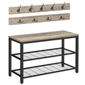 HOOBRO Hall Tree with Bench, Coat Rack Shoe Bench Set, Entryway Shoe Rack Bench with Coat Hooks, Hall Tree Coat Rack, 27.6 L x 1