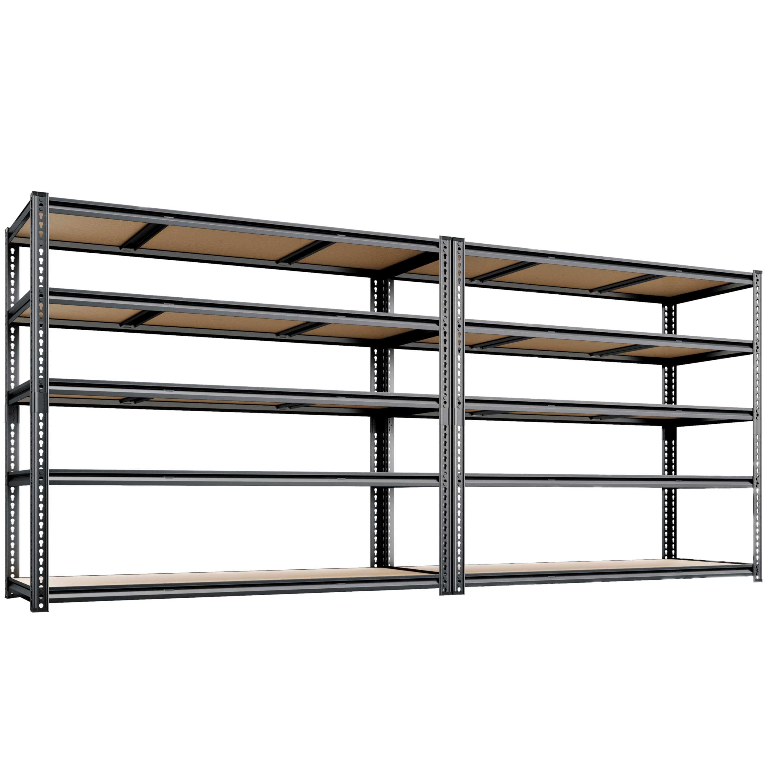 48W Garage Shelving, 3050LBS Storage Shelves heavy duty, 5 Tier Metal Shelving Unit Adjustable Garage Shelves Heavy Duty Shelvin
