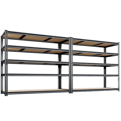 48W Garage Shelving, 3050LBS Storage Shelves heavy duty, 5 Tier Metal Shelving Unit Adjustable Garage Shelves Heavy Duty Shelvin