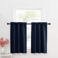 NICETOWN Blackout Short Curtain for Windows - Elegant Rod Pocket Thermal Insulated Half Curtain Valance for Bathroom/Cafe/Nurser