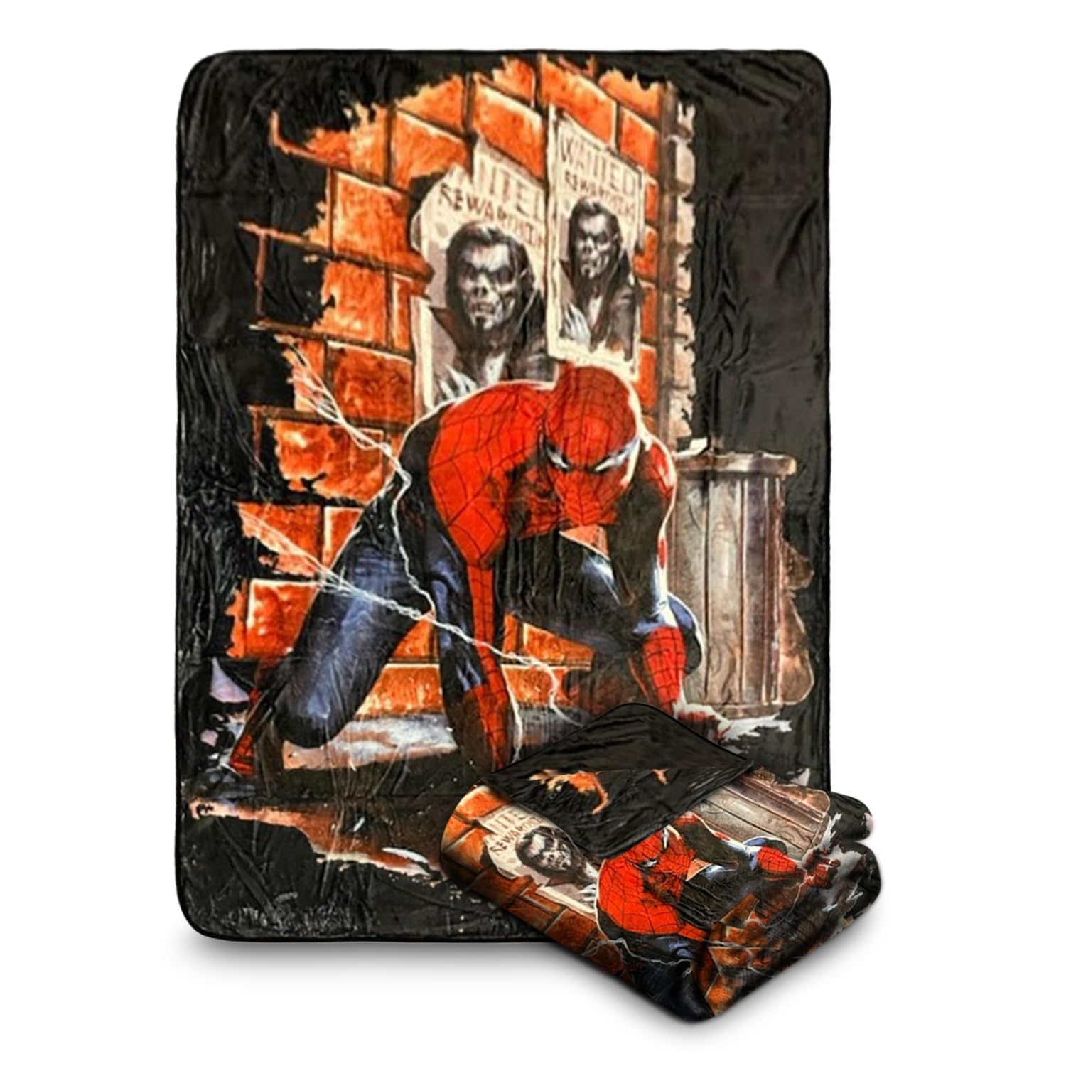 Marvel Legends Fleece Blanket - Ultra-Soft Lightweight Polyester Throw Featuring Spider-Man, Captain America, Wolverine & Iconic