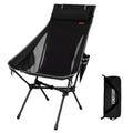 TOBTOS Portable High Back Camping Chair, Support Heavy Duty 440 lbs, Compact Folding Chair with Detachable Pillow for Camp, Hiki
