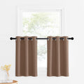 NICETOWN Blackout Curtain Valances, Short Cafe Kitchen Tiers, Room Darkening Small Window Curtains Treatment Set Grommet Top for