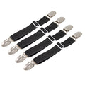 BetyBedy 4Pcs Adjustable Bed Sheet Fasteners Suspenders, Elastic Sheet Band Straps Clips, Cover Grippers Suspenders Holder for M