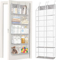 Over the Door Organizer 5 Tiers,Extra Large Behind Door Storage of 10 Compartments,50 lbs Weight Capacity Over the Door Storage,