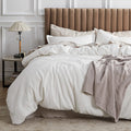 Bedsure Cotton Duvet Cover Twin - 100% Cotton Waffle Weave Coconut White Duvet Cover Twin Size, Soft and Breathable Twin Duvet C