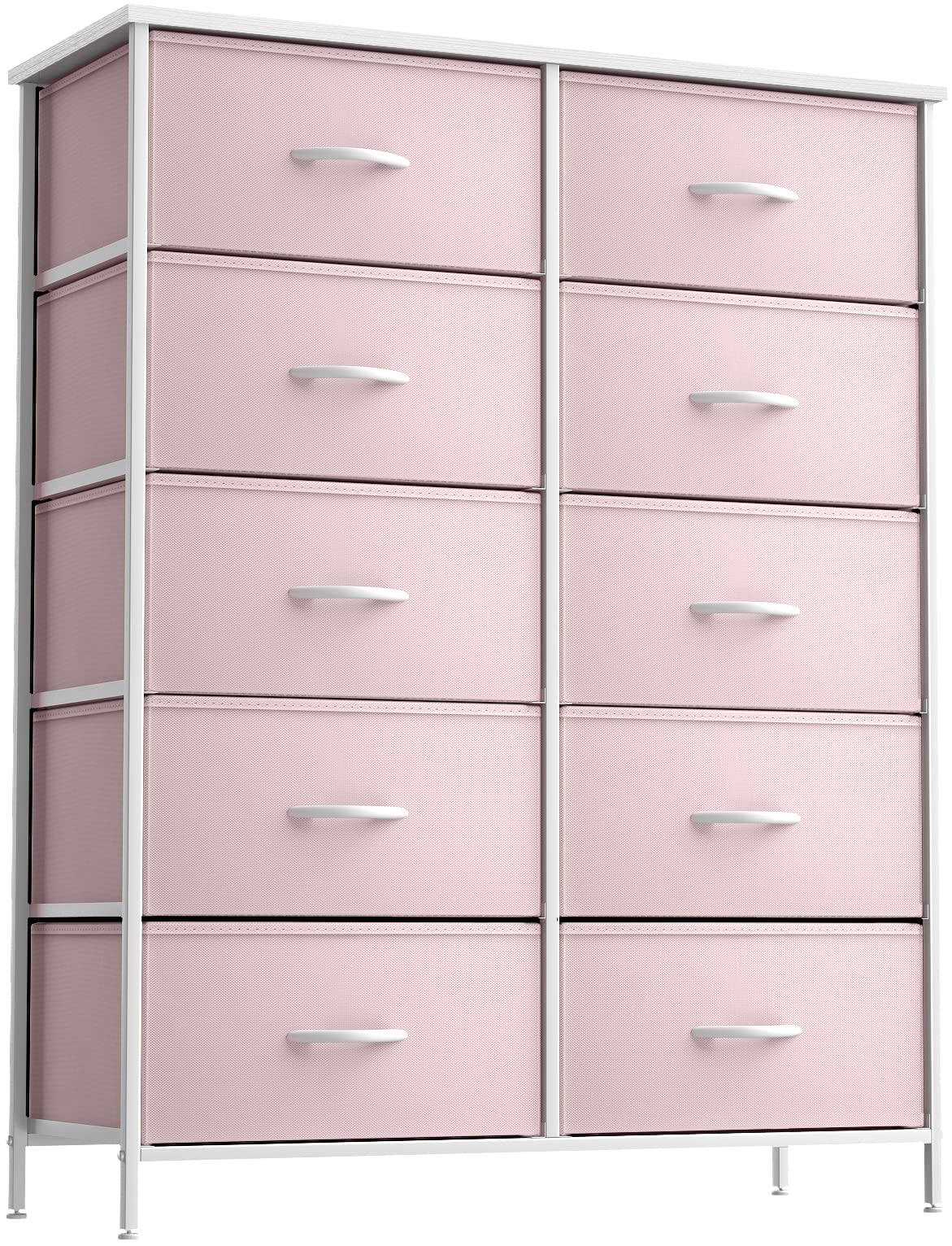 Sorbus Kids Dresser with 10 Drawers - Storage Unit Organizer Chest for Clothes - Bedroom, Kids Room, Nursery, & Closet (Pink, 34