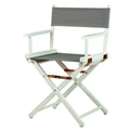 Casual Home 18 Directors Chair White Frame with Grey Canvas