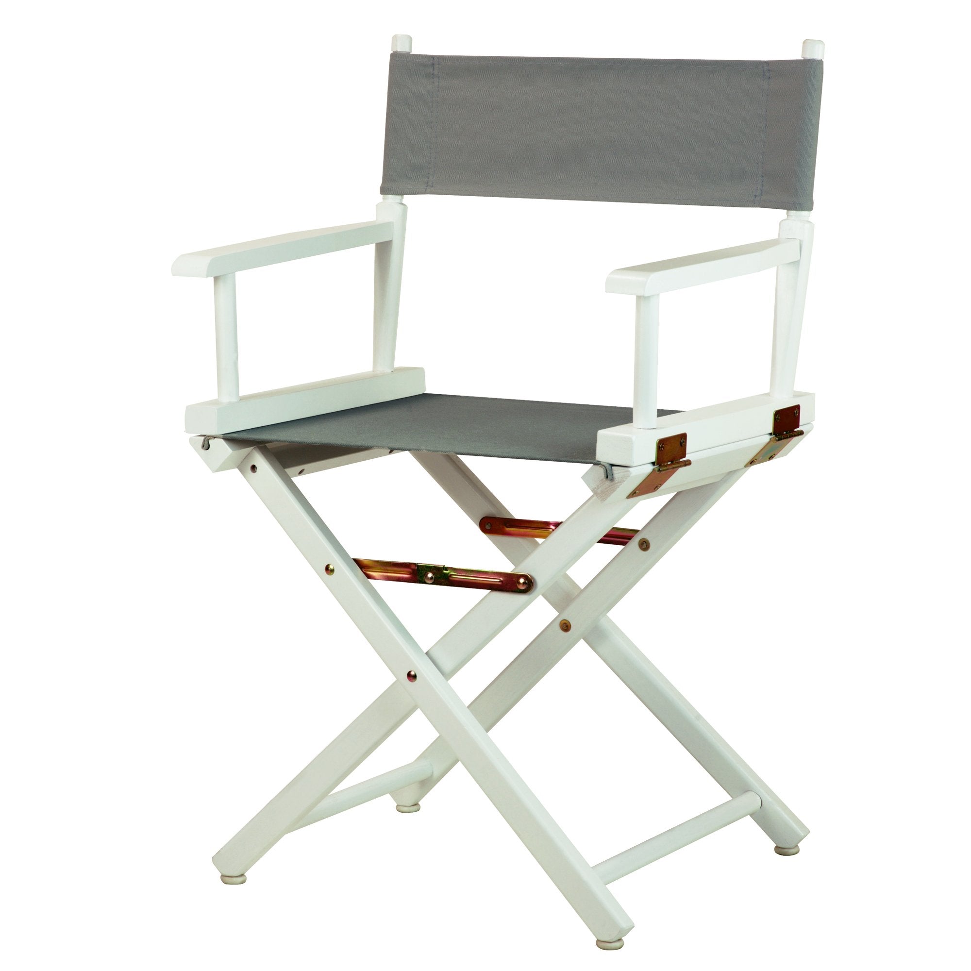 Casual Home 18 Directors Chair White Frame with Grey Canvas