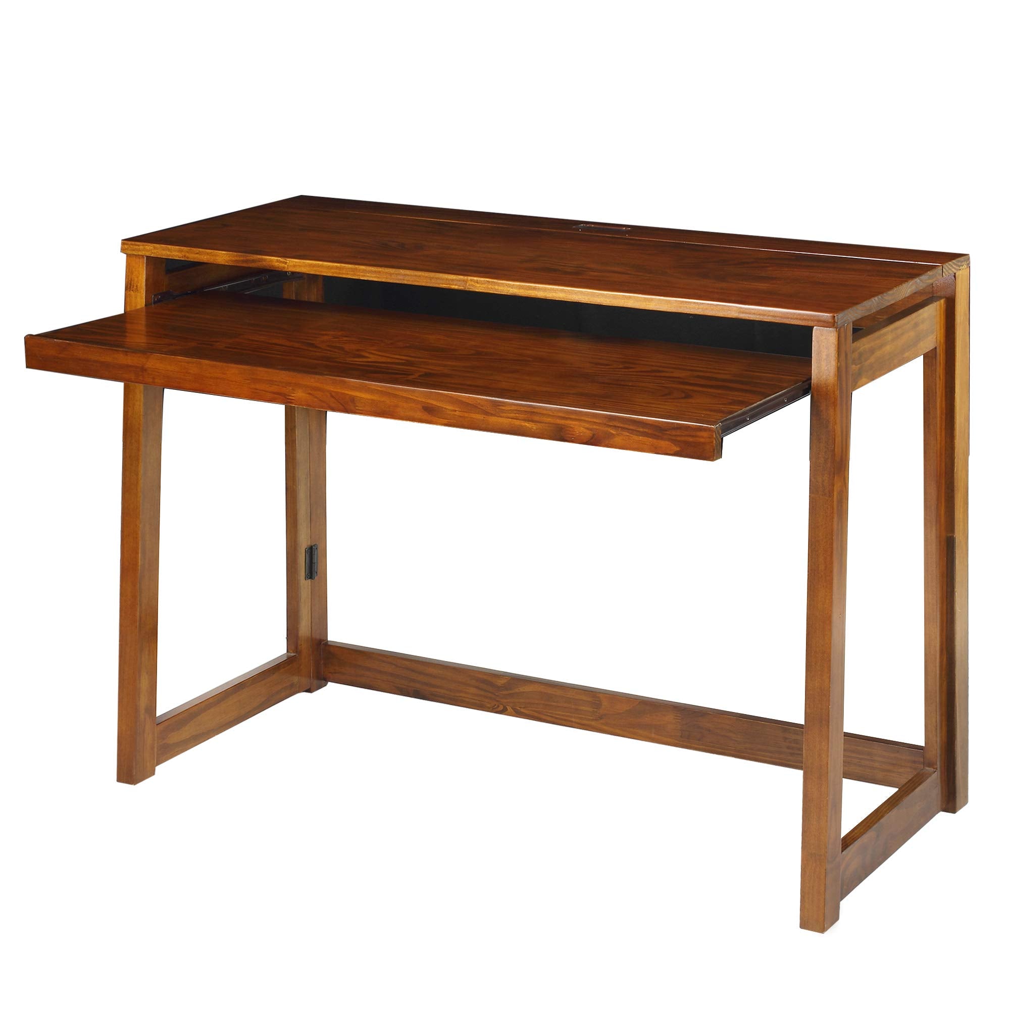 Casual Home Folding Desk with Pull-Out & USB Ports