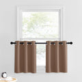 NICETOWN Small Kitchen Valances for Windows - Grommet Short Thermal Insulated Room Darkening Window Valances Curtains for Living