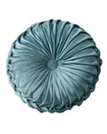 Round Velvet Pillow for Couch Small Handmade Decorative Throw Pillow for Bed Bedroom 13.7    Lake Blue