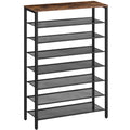 MAHANCRIS 8-Tier Shoe Rack, Large Capacity Shoe Shelf, Shoe Organizer for Entryway, 28-32 Pairs of Shoes, Stable Sturdy, Tall Sh