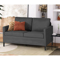 TYBOATLE Linen Fabric Modern Small Loveseat Sofa Couch for Living Room, 51 W Little Upholstered 2-Seater Mini Love Seats w/Iron 