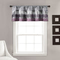 Lush Decor Night Sky Valance, Single, 52 W x 18 L, Purple & Gray - Sequin Curtain - Sparkle & Color Block - Kitchen Curtain Vala