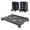 Mobile CPU Stand, CPU Rolling Stand Adjustable Computer Mobile Cart Holder with Locking Caster Wheels PC Stand - Black