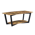 Convenience Concepts Graystone Coffee Table with Shelf, Barnwood/Black