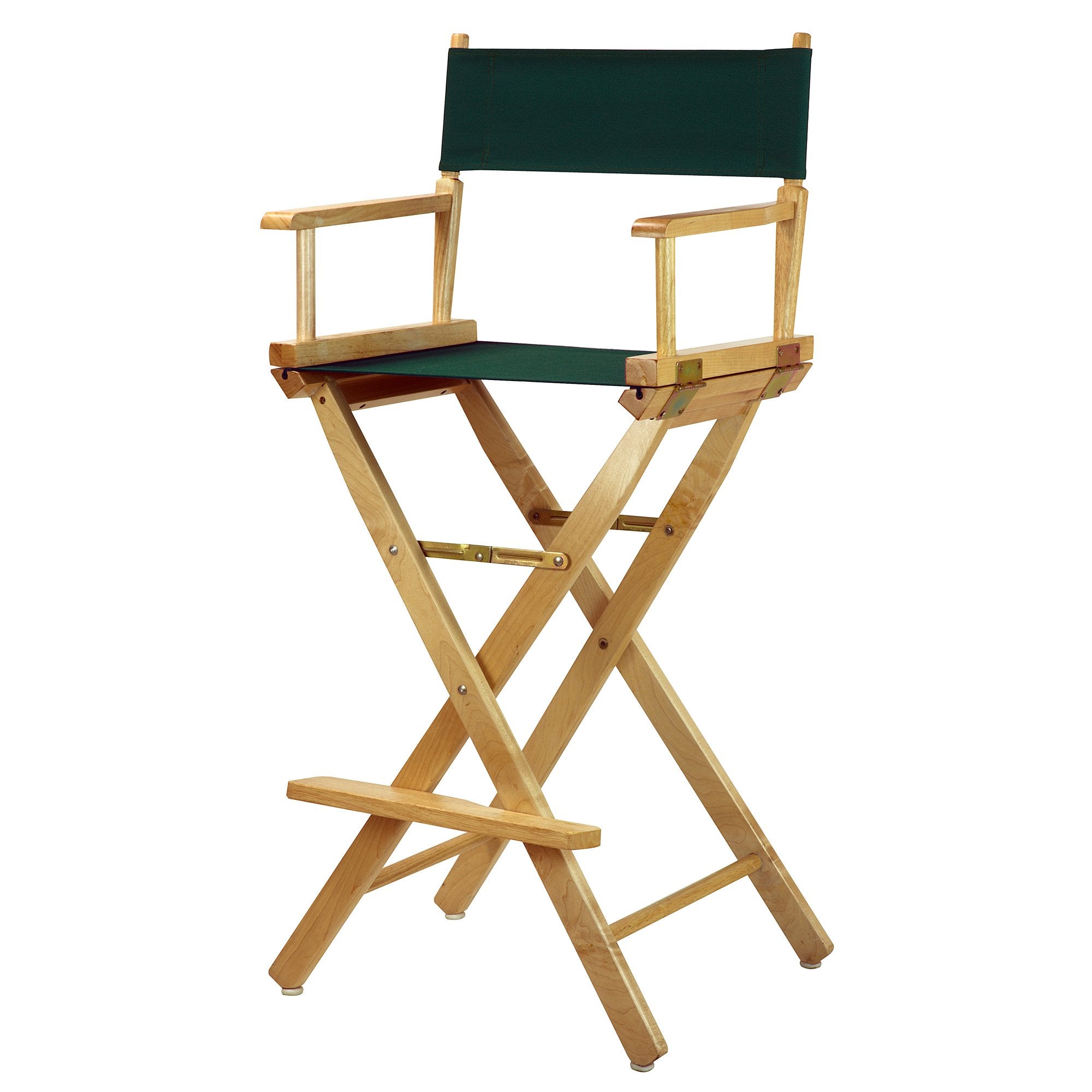 Casual Home 30 Directors Chair Natural Frame-with Hunter Green Canvas, Bar Height