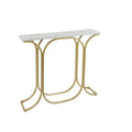 Silverwood Suzanne Slim Faux Marble Console Table, 8 L x 36 W x 30. 7 H, Gold
