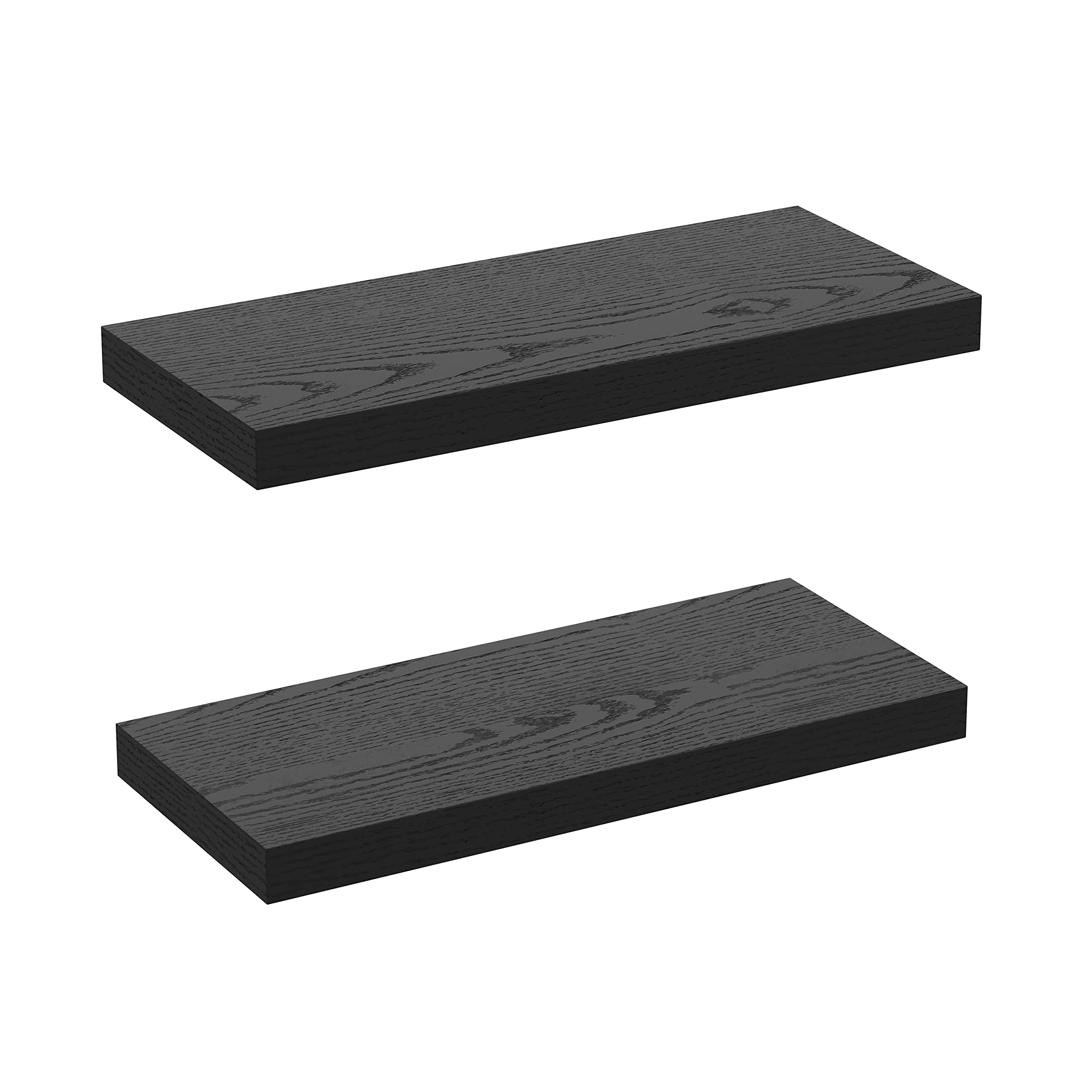 GREENDEW Floating Shelves Invisible Wall Mounted Set of 2, Retro Hanging Wall Decor Shelf 16 x 9 for Living Room, Bedroom, Bathr