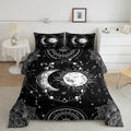 Sun and Moon Bedding Set Constellation Galaxy Comforter for Kids Boys Girls Teens Psychedelic Boho Mandala Comforter Breathable 